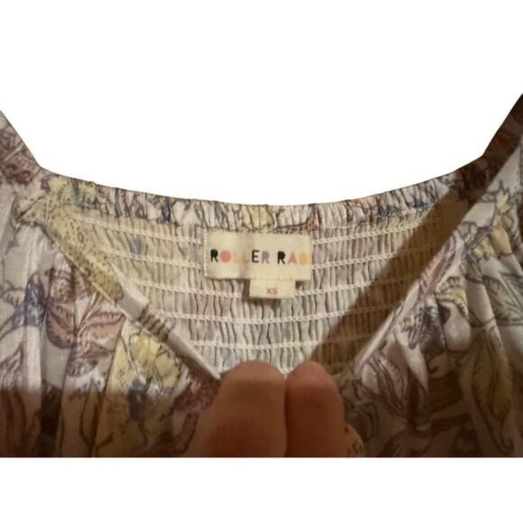 Roller Rabbit Women’s Pastel Floral Tiered Long Sleeve Dress Size XS Cottagecore - Picture 13 of 16